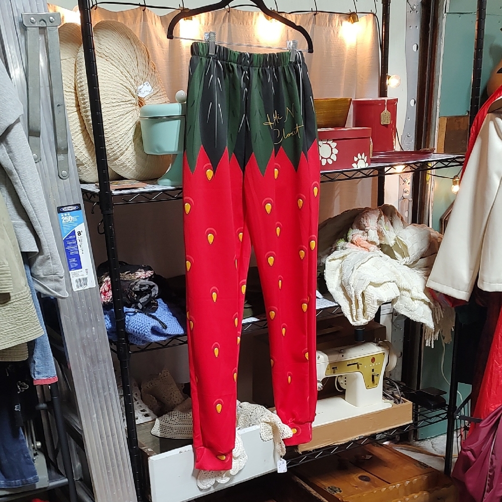Heidi N Closet Strawberry Print Jogger Pants